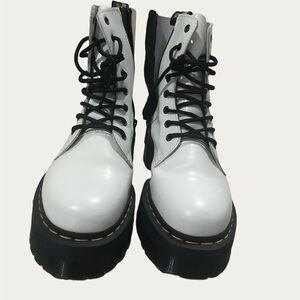 White Platform Doc Marten’s Boots